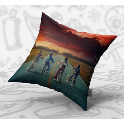 Декоративна възглавница All Print Stranger Things - Mike Will Lucas Dustin S2